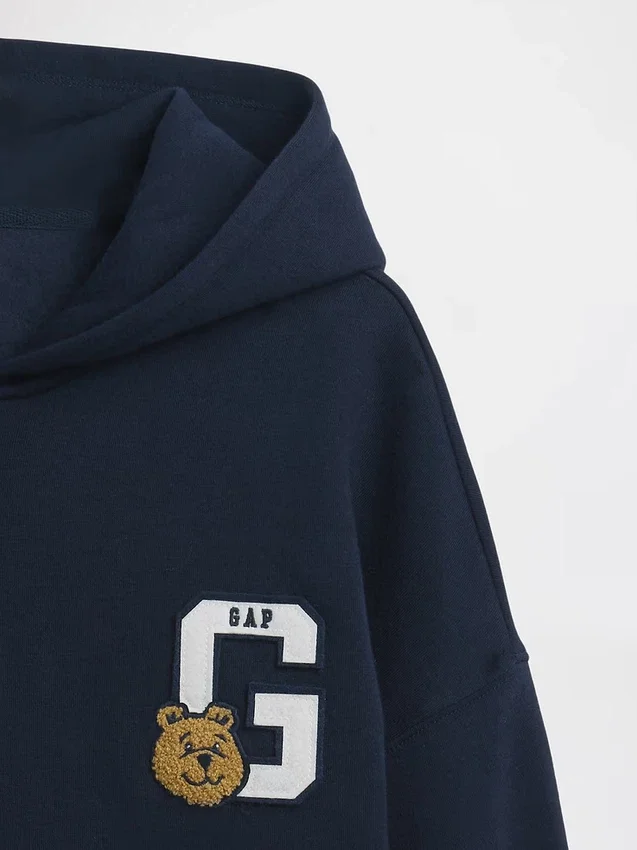 Vintagesoft-hoodie i oversize-modell med dragkedja för barn
