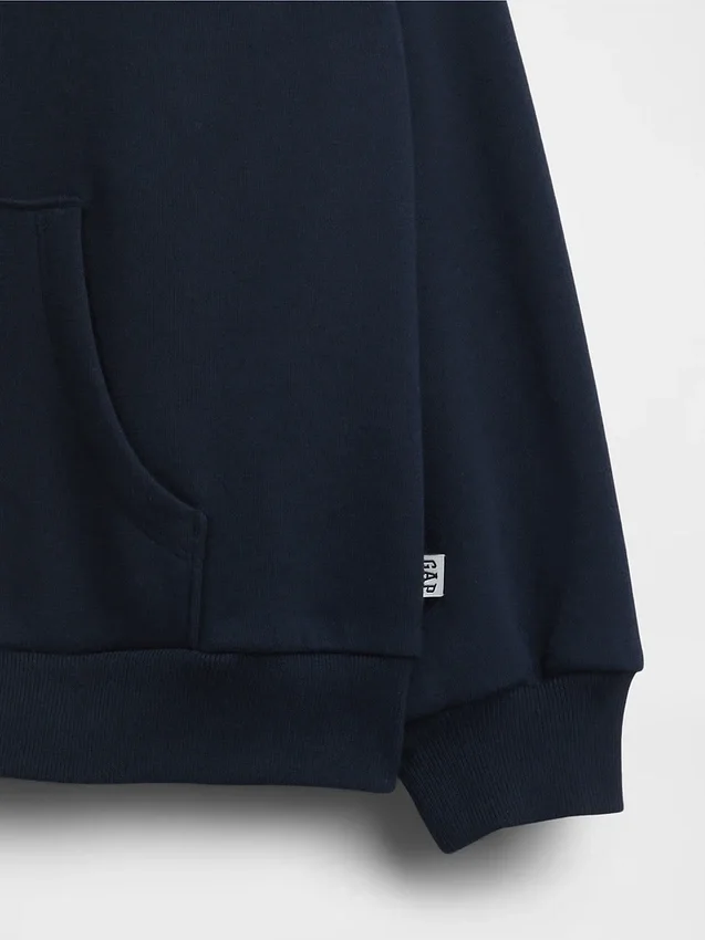 Vintagesoft-hoodie i oversize-modell med dragkedja för barn