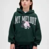 Vintagesoft-hoodie i oversize-modell med Hello Kitty-motiv för barn