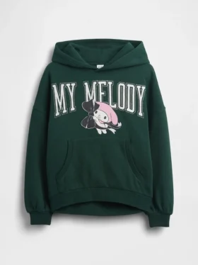 Vintagesoft-hoodie i oversize-modell med Hello Kitty-motiv för barn