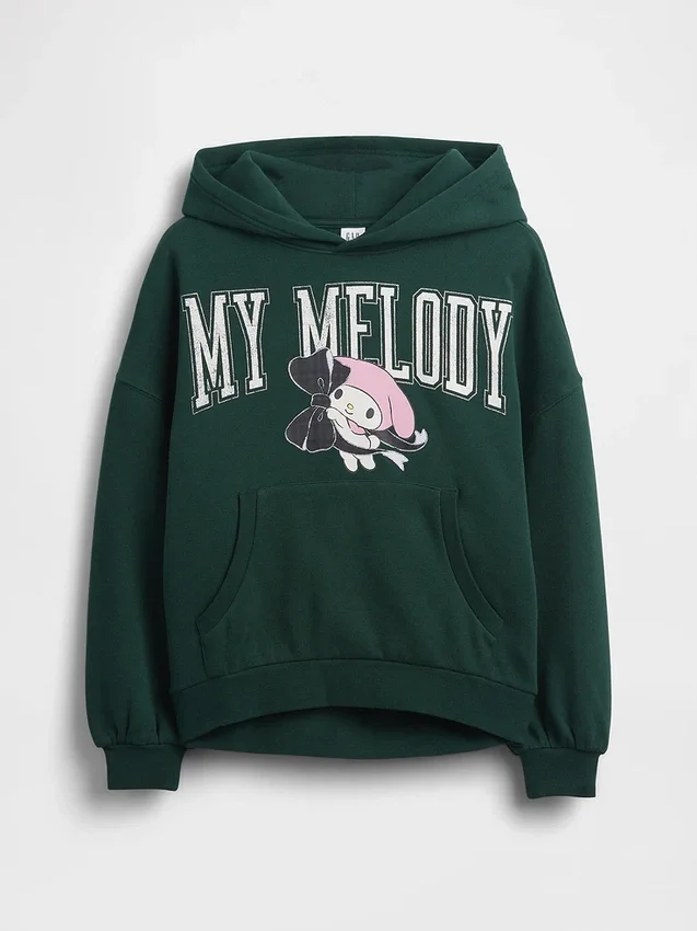 Vintagesoft-hoodie i oversize-modell med Hello Kitty-motiv för barn