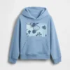 Vintagesoft-hoodie med avslappnad passform och tryck för barn