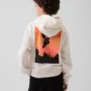 Vintagesoft-hoodie med avslappnad passform och tryck för barn