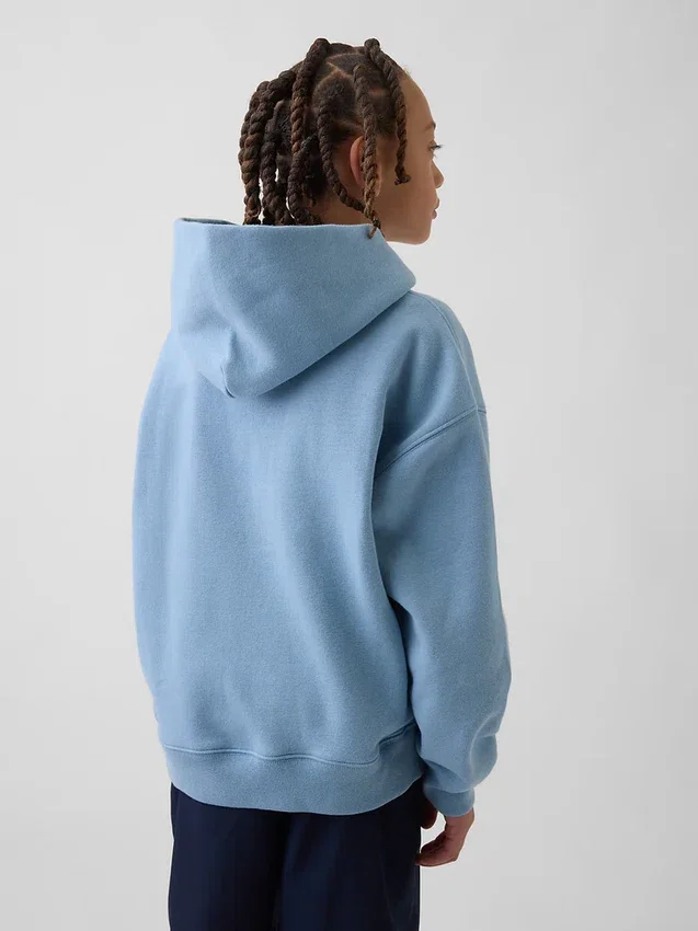 Vintagesoft-hoodie med avslappnad passform och tryck för barn