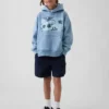 Vintagesoft-hoodie med avslappnad passform och tryck för barn