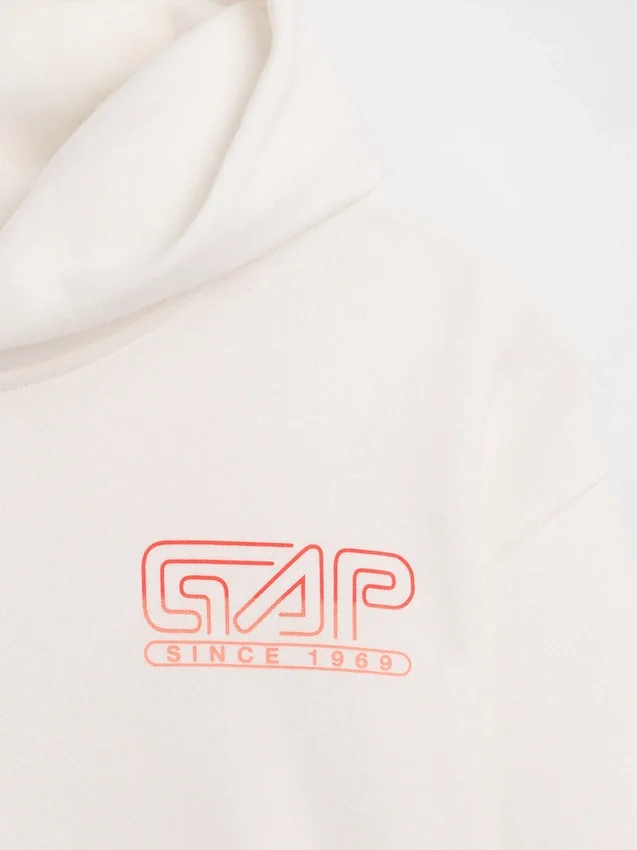 Vintagesoft-hoodie med avslappnad passform och tryck för barn