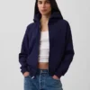 Vintagesoft-hoodie med dragkedja