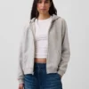 Vintagesoft-hoodie med dragkedja