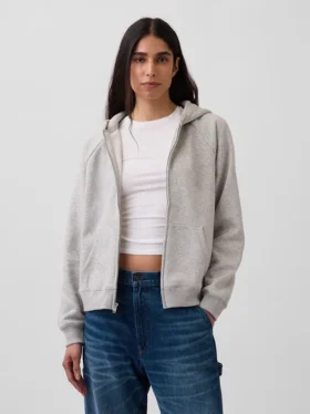 Vintagesoft-hoodie med dragkedja