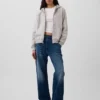 Vintagesoft-hoodie med dragkedja