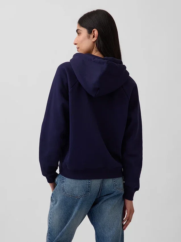 Vintagesoft-hoodie med dragkedja