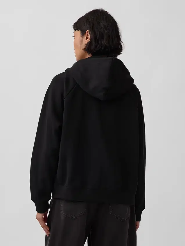 Vintagesoft-hoodie med dragkedja