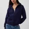 Vintagesoft-hoodie med dragkedja