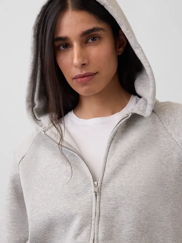 Vintagesoft-hoodie med dragkedja