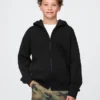 Vintagesoft-hoodie med dragkedja för barn