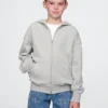 Vintagesoft-hoodie med dragkedja för barn