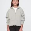 Vintagesoft-hoodie med dragkedja för barn