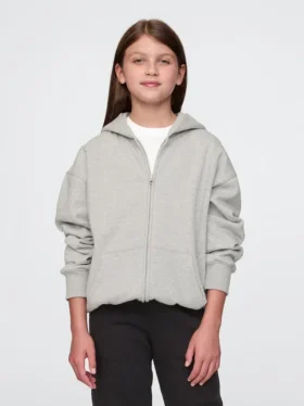 Vintagesoft-hoodie med dragkedja för barn