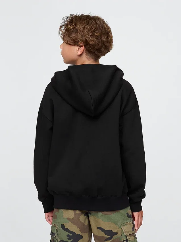 Vintagesoft-hoodie med dragkedja för barn