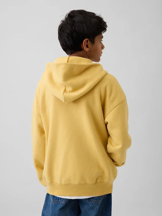 Vintagesoft-hoodie med dragkedja för barn