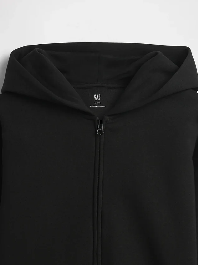 Vintagesoft-hoodie med dragkedja för barn