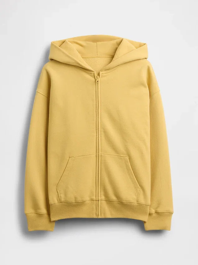 Vintagesoft-hoodie med dragkedja för barn