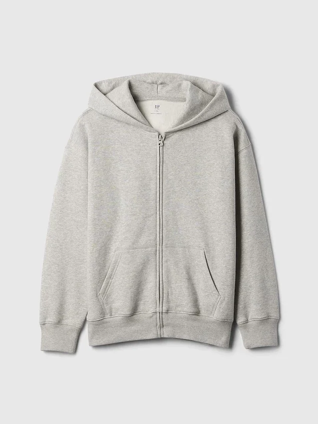 Vintagesoft-hoodie med dragkedja för barn