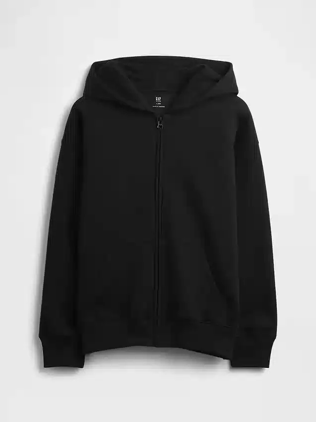 Vintagesoft-hoodie med dragkedja för barn
