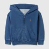 Vintagesoft-hoodie med dragkedja i avslappnad passform för Baby & Småbarn