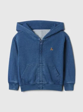 Vintagesoft-hoodie med dragkedja i avslappnad passform för Baby & Småbarn