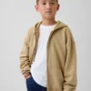 Vintagesoft-hoodie med dragkedja i avslappnad passform för barn