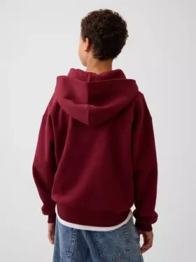 Vintagesoft-hoodie med dragkedja i avslappnad passform för barn