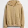 Vintagesoft-hoodie med dragkedja i avslappnad passform för barn