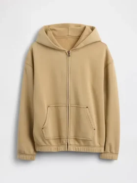 Vintagesoft-hoodie med dragkedja i avslappnad passform för barn