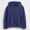 Vintagesoft-hoodie med dragkedja i avslappnad passform för barn