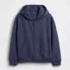 Vintagesoft-hoodie med dragkedja i avslappnad passform för barn