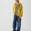 Vintagesoft-hoodie med dragkedja i avslappnad passform för barn