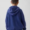 Vintagesoft-hoodie med dragkedja i avslappnad passform för barn