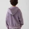 Vintagesoft-hoodie med dragkedja i avslappnad passform för barn
