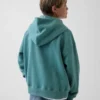 Vintagesoft-hoodie med dragkedja i avslappnad passform för barn
