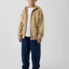Vintagesoft-hoodie med dragkedja i avslappnad passform för barn