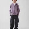 Vintagesoft-hoodie med dragkedja i avslappnad passform för barn
