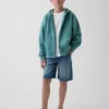 Vintagesoft-hoodie med dragkedja i avslappnad passform för barn