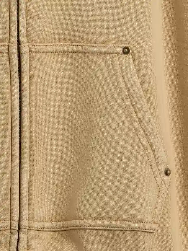 Vintagesoft-hoodie med dragkedja i avslappnad passform för barn