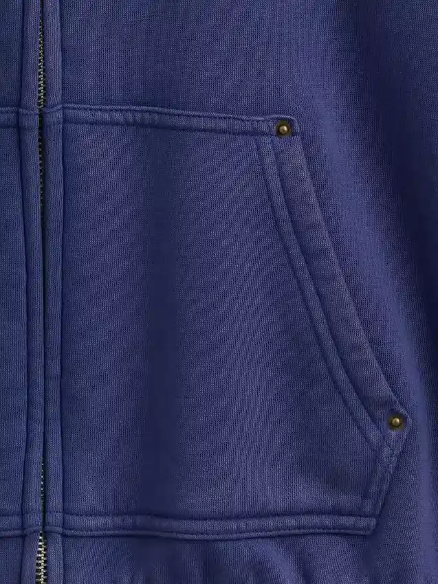 Vintagesoft-hoodie med dragkedja i avslappnad passform för barn