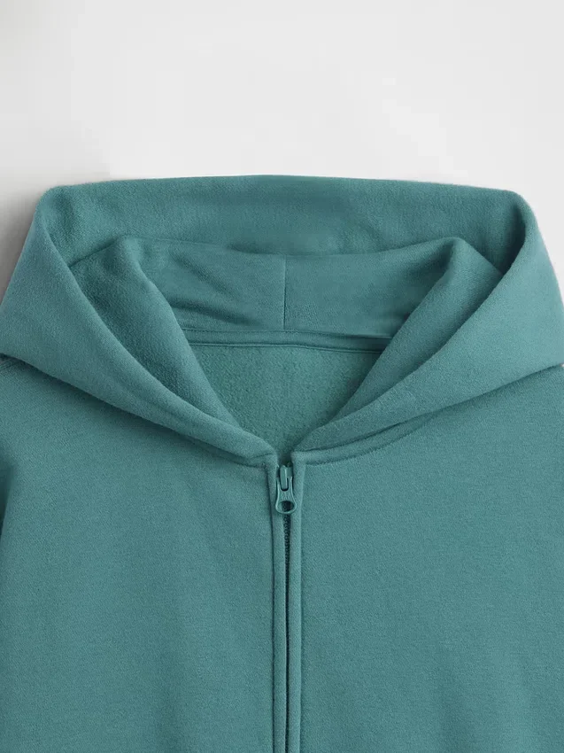 Vintagesoft-hoodie med dragkedja i avslappnad passform för barn
