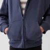 Vintagesoft-hoodie med dragkedja i avslappnad passform för barn