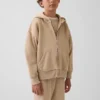 Vintagesoft-hoodie med dragkedja i avslappnad passform för barn