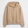 Vintagesoft-hoodie med dragkedja i avslappnad passform för barn