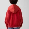 Vintagesoft-hoodie med dragkedja och avslappnad passform för barn
